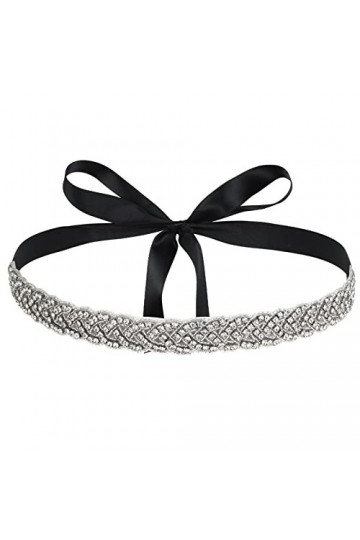 Dacitiery Ceintures en strass pour femme - Ceinture de mariée en cristal faite à la main avec strass pour femme - Pour mariée