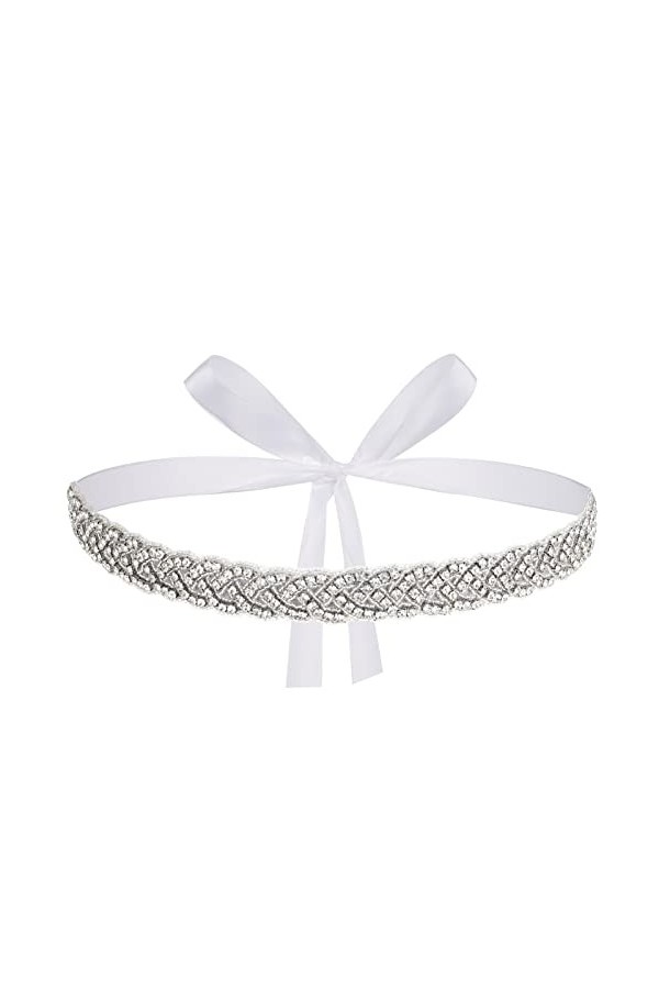 Dacitiery Ceintures en strass pour femme - Ceinture de mariée en cristal faite à la main avec strass pour femme - Pour mariée