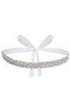 Dacitiery Ceintures en strass pour femme - Ceinture de mariée en cristal faite à la main avec strass pour femme - Pour mariée