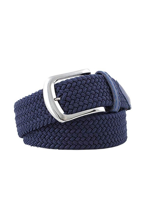 YiyiLai Ceinture en Faux Cuir Unisexe Elastique Tressée Fête Anniversaire Casual Simple Violet