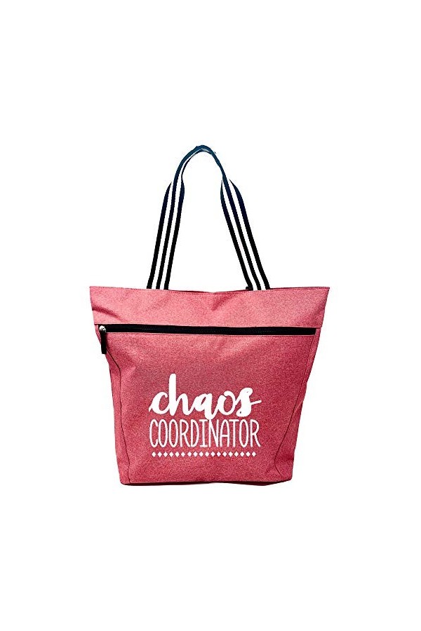 Joli sac fourre-tout en toile avec poche zippée pour femme, patron, manager, coordinateur du chaos, cadeau de remerciement po