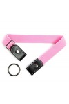 DWOY Ceintures sans boucle pour femmes et hommes confortables réglables invisibles ceinture extensible ceinture, rose bébé, A