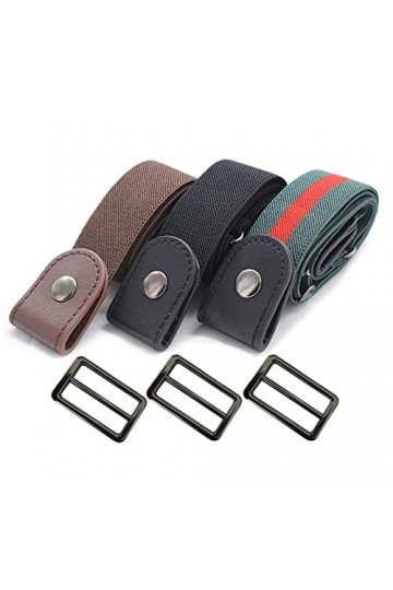 Ceinture élastique sans boucle pour homme et femme - Taille élastique - Convient pour les pantalons sans ceinture, jeans, sho
