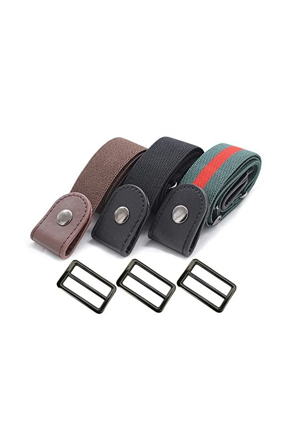 Ceinture élastique sans boucle pour homme et femme - Taille élastique - Convient pour les pantalons sans ceinture, jeans, sho