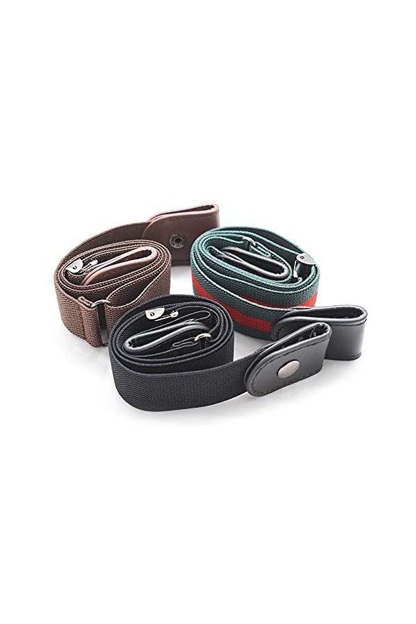 Ceinture élastique sans boucle pour homme et femme - Taille élastique - Convient pour les pantalons sans ceinture, jeans, sho