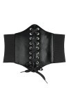 HANERDUN Ceinture Corset pour Femme Cuir Corset à Lacets Ceinture Élastique Ceinture Rétro Cinch Quatre Tailles - Blanche - T