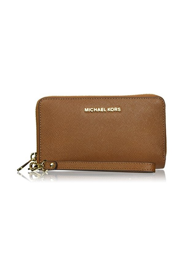 Michael Kors Jet Set Travel Large Smartphone, Porte-Monnaie Femme, Marron Luggage , 2.5x11.4x21.6 cm B x H x T 