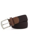AnJuHoPa Ceinture Stretch de Ceinture élastique Durable Sans Nickel Ceinture de Tissu Brun 115CM