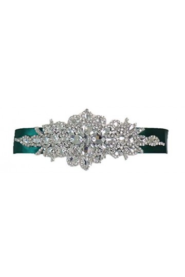 Ulalaza Femme Robe de soirée de Bal décoratif Ceinture de mariée Ceinture de Cristal Sashes Ceinture de Mariage Ceinture de m