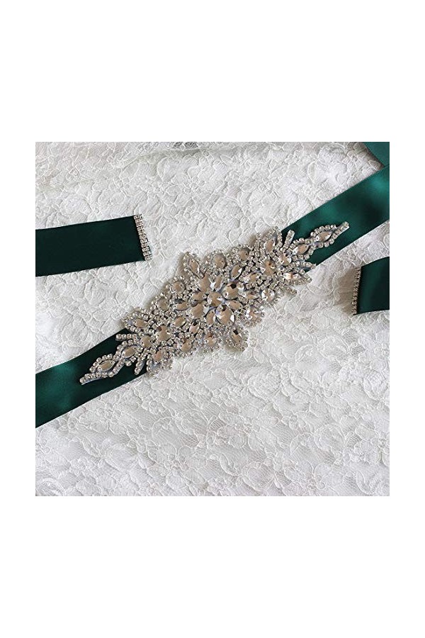 Ulalaza Femme Robe de soirée de Bal décoratif Ceinture de mariée Ceinture de Cristal Sashes Ceinture de Mariage Ceinture de m