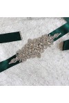 Ulalaza Femme Robe de soirée de Bal décoratif Ceinture de mariée Ceinture de Cristal Sashes Ceinture de Mariage Ceinture de m