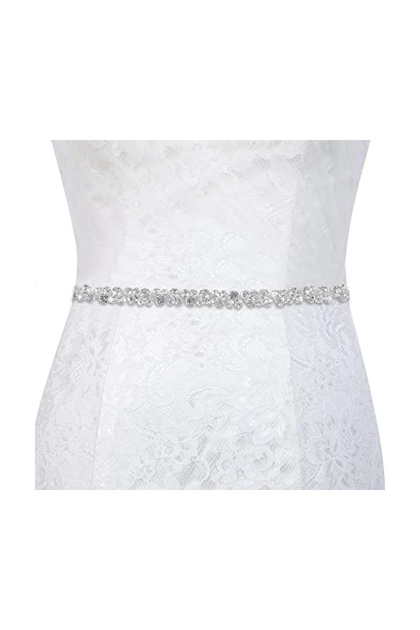 Hainue Ceinture Femme de Mariée en cristal avec strass pour robe de bal robes de soirée équipe de mariée