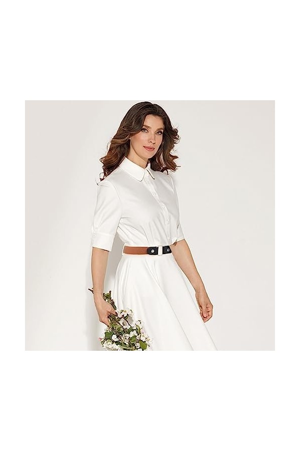 aurorayer Lot de 5 ceintures élastiques sans boucle pour femme, sans boucle, invisible, extensible, unisexe, pour jeans, pant