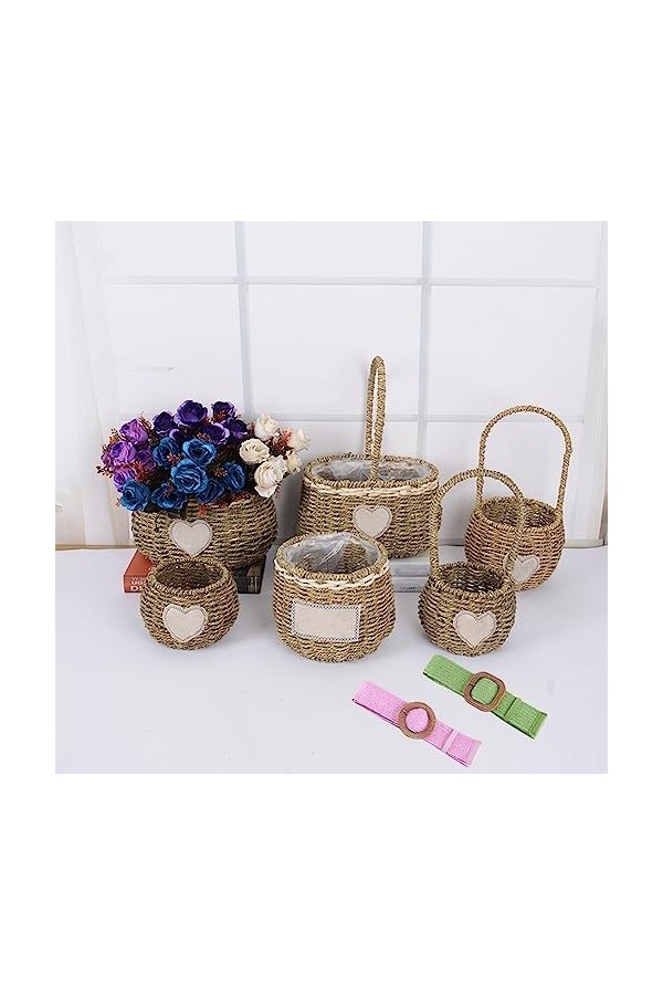 Eterspr 2 pièces Ceinture en Paille Tissée Femme, Paille Tissée Ceinture, Ceinture Robe Tressée, pour Les Robes, Les Redingot