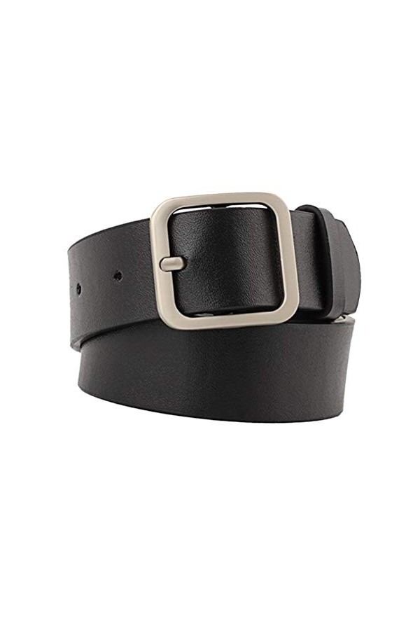 KESYOO 1 ceinture en cuir pour femme - Entièrement réglable - Style décontracté - Forme carrée - Boucle pour femme - Longueur