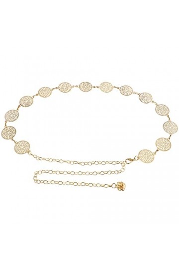 VGOL Ceinture de taille Chaînes en alliage Chaîne de roses Ceinture de taille décorative Ceinture à vêtements Chaîne de taill