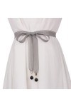 CHENGZI Ceinture tendance pour femme - Style chaîne tressée - Style décontracté - Fine - Pour robe de femme, B-gray