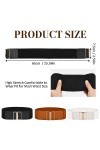 Hoxfly 3 Pièces Ceintures de Taille élastiques Vintage,Ceinture Élastique Large de Robe,Ceinture Extensible Vintage avec Bouc