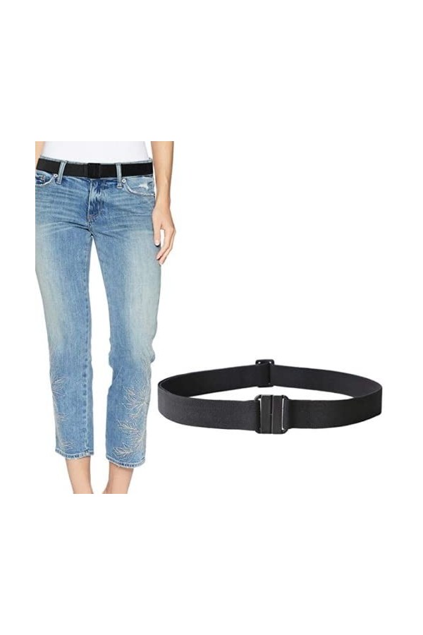 Wonolo Ceinture Elastique Confortable Invisible pour Jeans Sans Enflure Antidérapant No Show Réglable