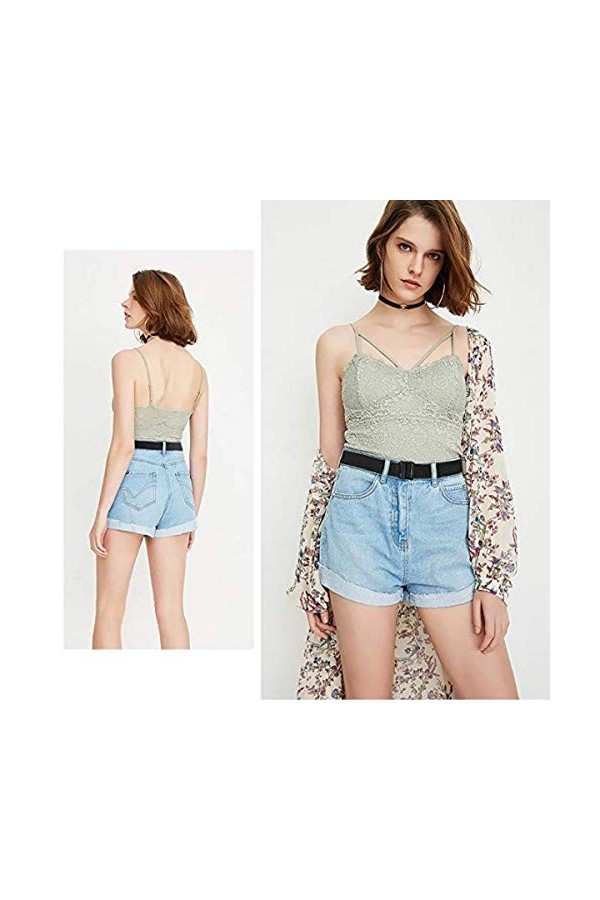 Wonolo Ceinture Elastique Confortable Invisible pour Jeans Sans Enflure Antidérapant No Show Réglable