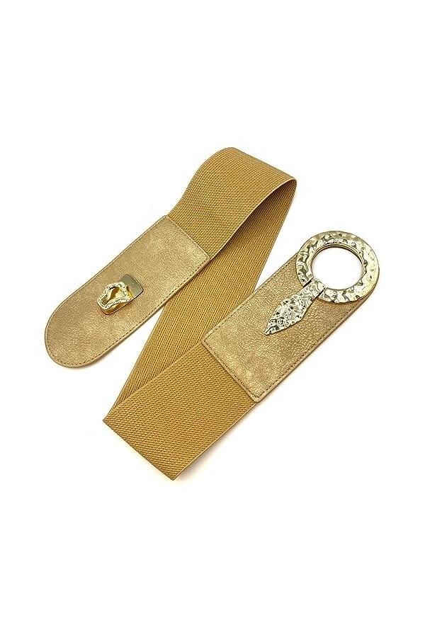 LIVAN - Ceinture femme - ceinture Large Élastique Extensible souple taille - Métal Crochet Boucle - taille 75cm 80cm - tendan