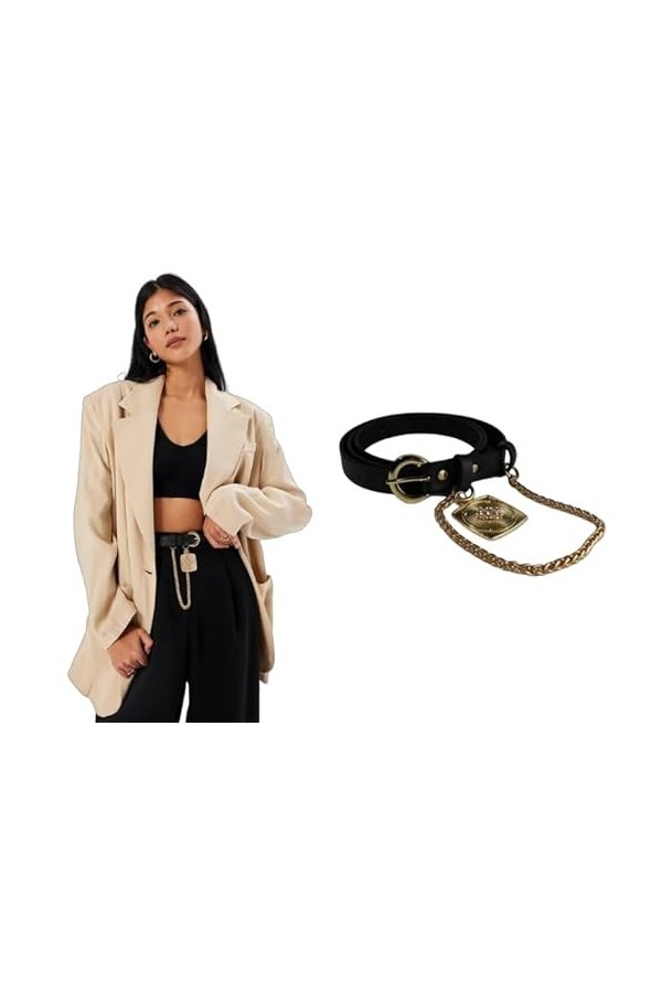 DILVIP CEINTURE POUR FEMME AVEC CHAÎNE ET MÉDAILLON Vert 