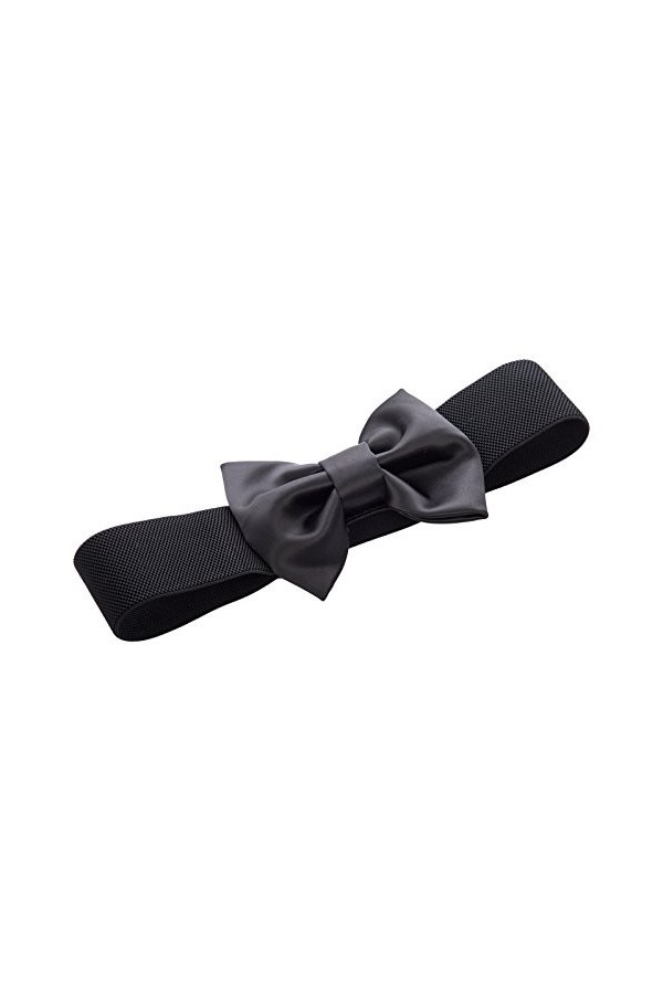 GRACE KARIN Ceinture Cuir Femme Elastique Business Travail Chic Ceinture Boutons Grande Taille Couleur Unie Noir -1 XL