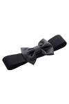 GRACE KARIN Ceinture Cuir Femme Elastique Business Travail Chic Ceinture Boutons Grande Taille Couleur Unie Noir -1 XL