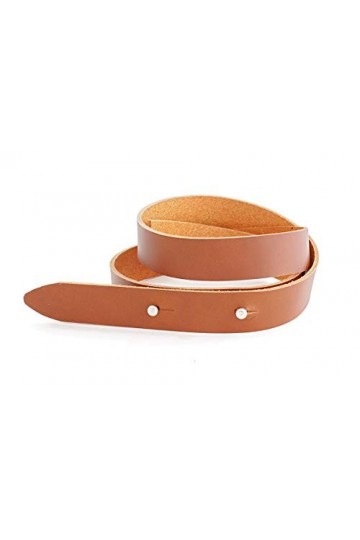 oopsmark Ceinture en cuir sans boucle - Marron clair