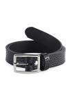 Merry Style Ceinture en Cuir Véritable Femme large D41 Noir-4, 95 cm Longueur totale 110 cm 