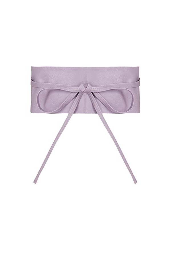Krisp Ceinture femme Obi Simili Cuir Large Chic élégante pour robe Soiré Cérémonie Cérémonie, Lilas, Taille Unique, 14987-LIL