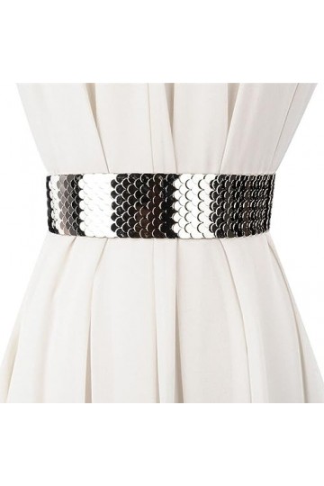 SAIBANGZI Fashion Waist Waist Lady Wide Belt Personality Metallic Dress Belt Elastic Belt Girl