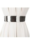 SAIBANGZI Fashion Waist Waist Lady Wide Belt Personality Metallic Dress Belt Elastic Belt Girl
