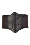 Bslingerie® Femmes Steampunk Cuir synthétique Waspie Corset Ceinture Équipement - Marron, M 