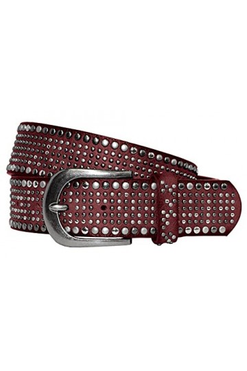 Just -Key Ceinture vintage à rivets pour femme - Rouge - Medium