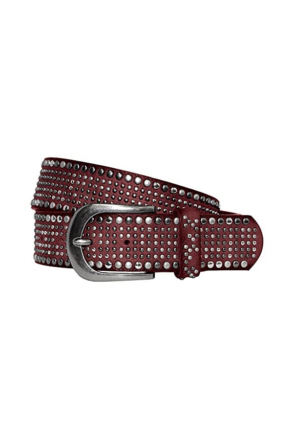 Just -Key Ceinture vintage à rivets pour femme - Rouge - Medium