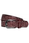 Just -Key Ceinture vintage à rivets pour femme - Rouge - Medium