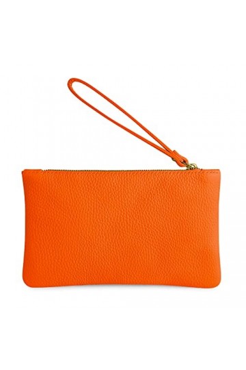 Parubi Pochette à Main Petite pour Femme, Mini Sac à Main en Cuir Souple Véritable Fabriqué en Italie, Pochette avec Cordon e