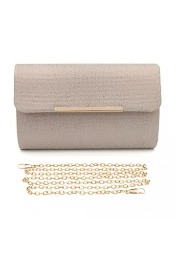 Colours & Beauty Pochette Champagne pour Soirée | Mini Sac à Main de Mariage | Bandouliere Femme | Élégant Bourse de Ceremoni