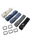 KOUHA 5 Pièces Ceinture Extensible sans Boucle Ceinture sans Boucle Réglable Ceinture Élastique Invisible pour Femme ou Homme