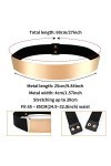Sibba 2 pièces Cinturón Mujer Fiesta Cinturón pour femmes Robes Elástico de Banda Ceinture Stretch Gold Chain Narrow Belt Met