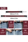 KOUHA 5 Pièces Ceinture Extensible sans Boucle Ceinture sans Boucle Réglable Ceinture Élastique Invisible pour Femme ou Homme