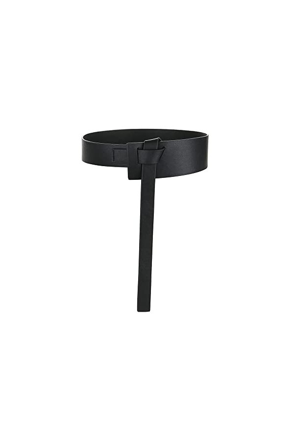 TOEECY Ceinture Femme Nouée Cuir Large Élastique Rétro Ceintures de Taille Mode pour Robes Manteaux Marron 