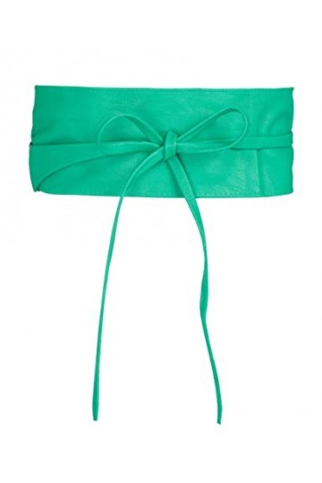 Krisp Ceinture femme Obi Simili Cuir Large Chic élégante pour robe Soiré Cérémonie Cérémonie, Menthe, Taille Unique, 14987-MN