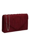 SwankySwans Pochette Iggy en velours pour femme - Rose - Rose fuchsia, Taille Unique