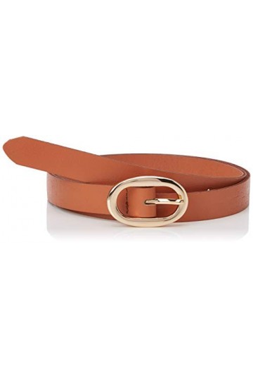 Pieces Pcana Leather Jeans Belt Noos, Ceinture Femme, Marron Cognac , 95 Taille fabricant: 80 