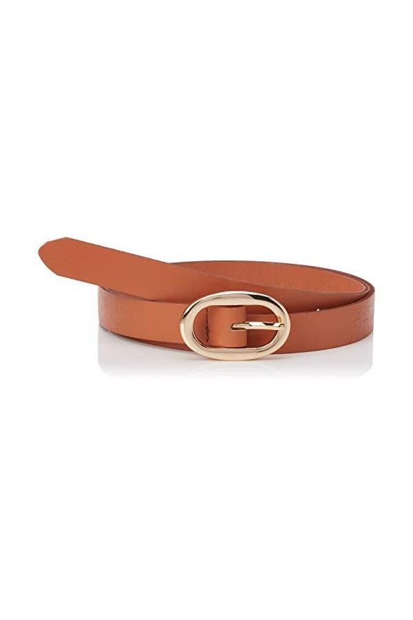Pieces Pcana Leather Jeans Belt Noos, Ceinture Femme, Marron Cognac , 95 Taille fabricant: 80 