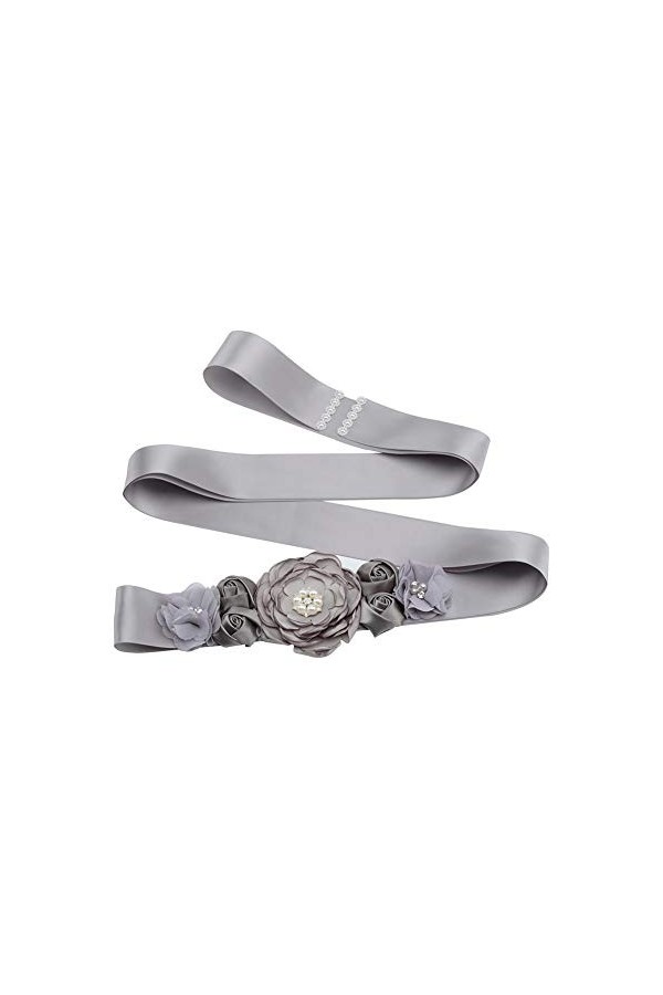 Amorar Femmes Ceinture de Mariage Soirée élégant Fleurs Ruban Robes de Mariage Sash Ceinture Cristaux de Strass Perle Ruban d