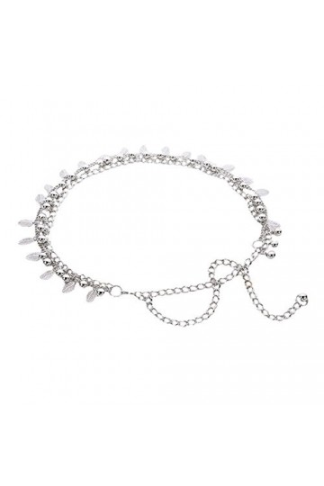 AiSi Ceinture tendance en métal pour femme - Idéal pour robe - Design élégant - Doré/argenté - - Taille Unique