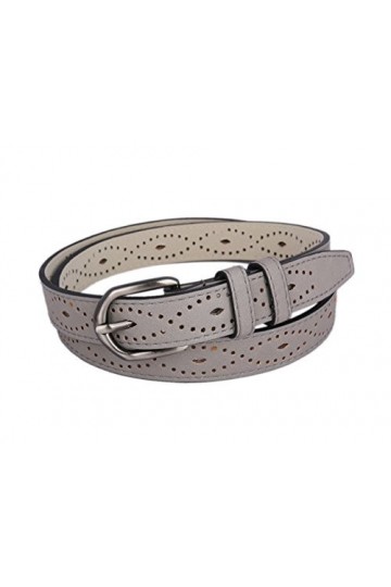 Ceinture décontractée pour femme avec fleurs, gris, M